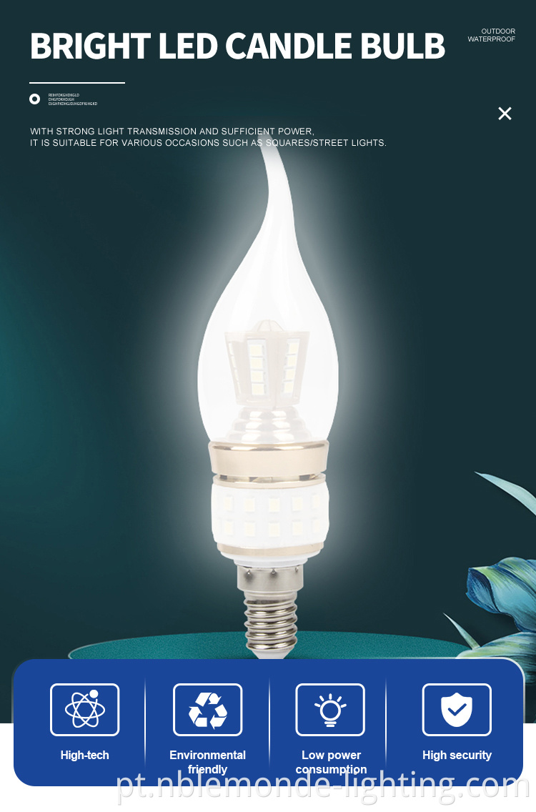 LED filament candle bulb